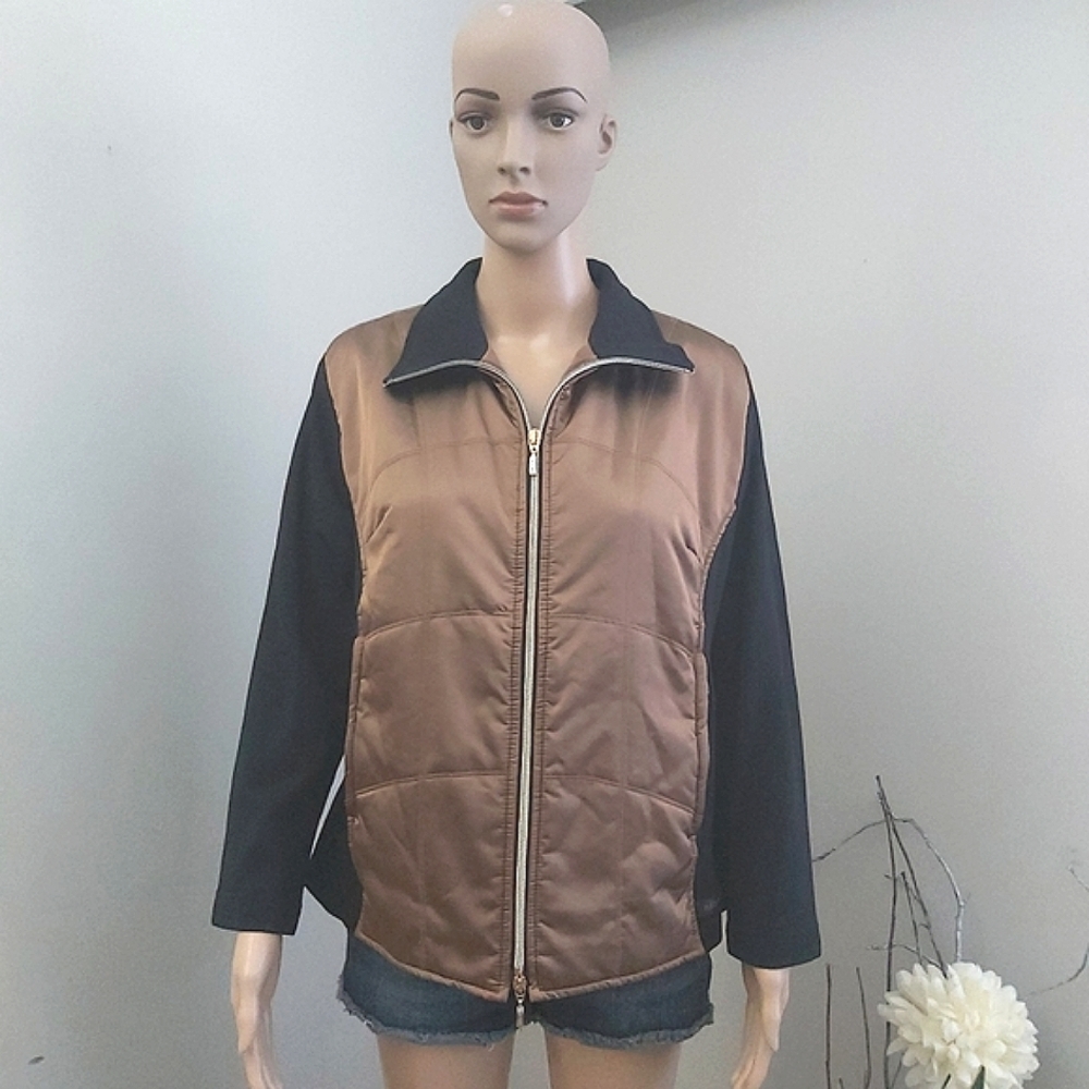 Rare MDC sport Doris Pfister metallic bronze jacket size UK 42 US 12